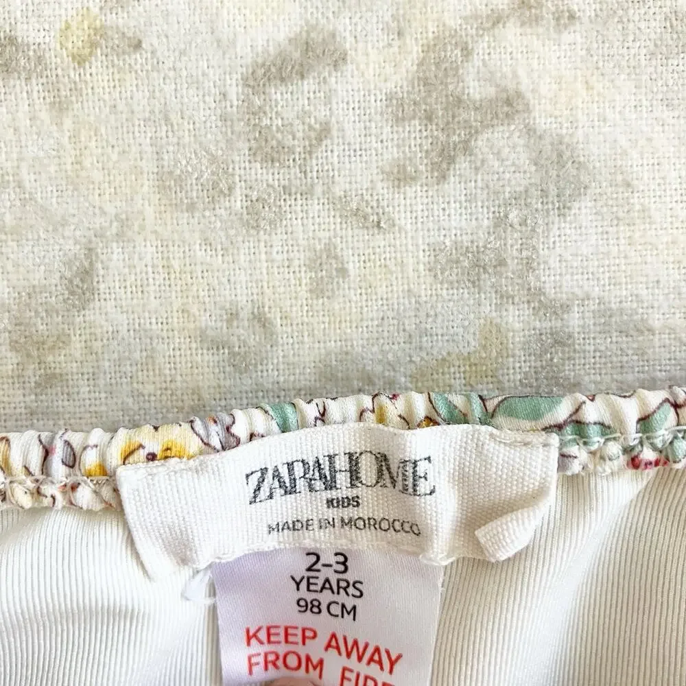 Zara Kids Floral Bikini Bottom Girls 2-3 Ruffle Yellow Print
